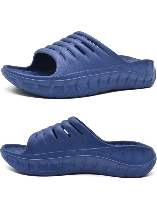 Men\'s Blue Sandals Orthotic Arch Support Open Toe Sport Slides Thick Cushion main image 5